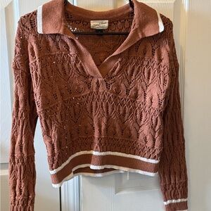 Burnt Orange Knit Women's Sweater